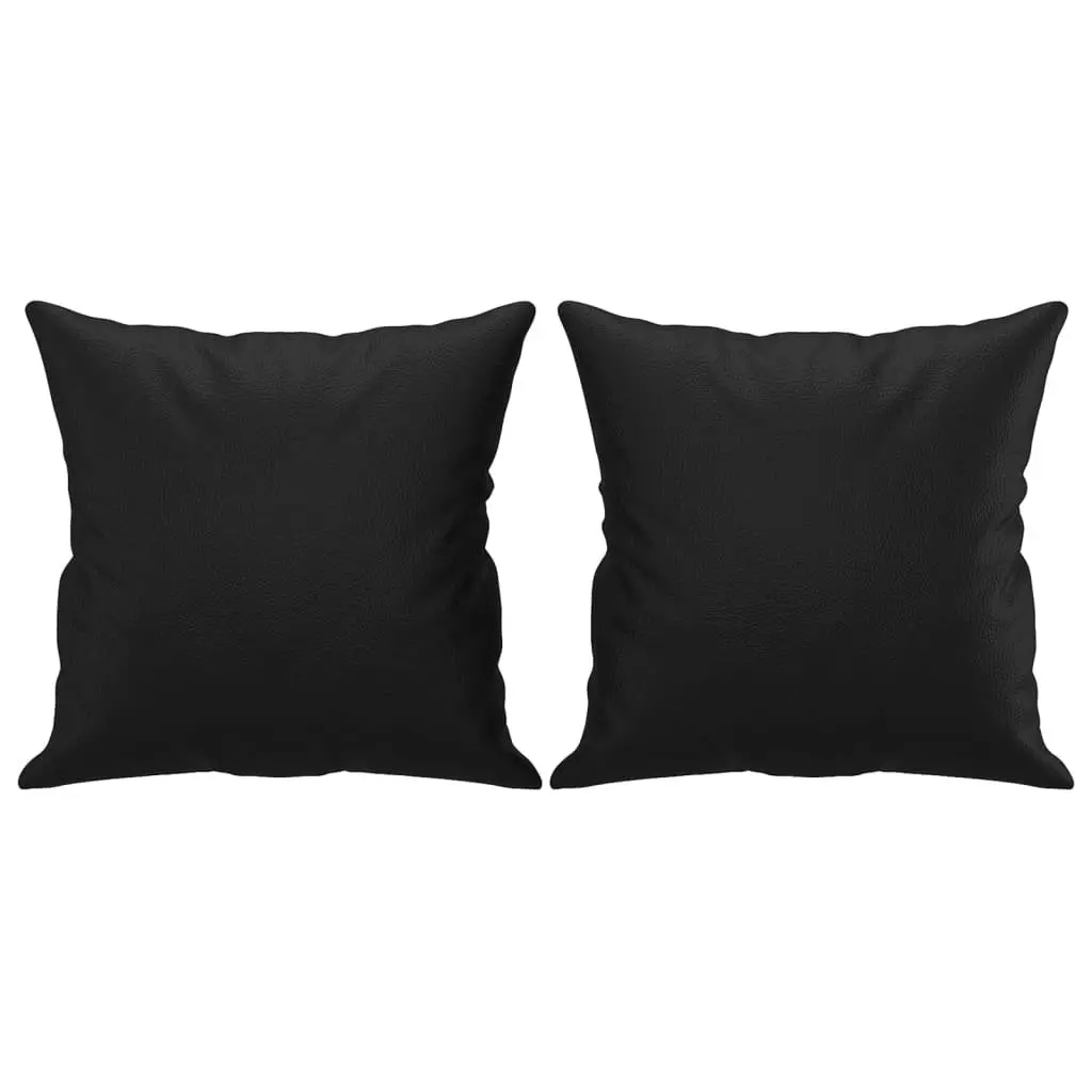 3 Piece Sofa Set Faux Leather Black