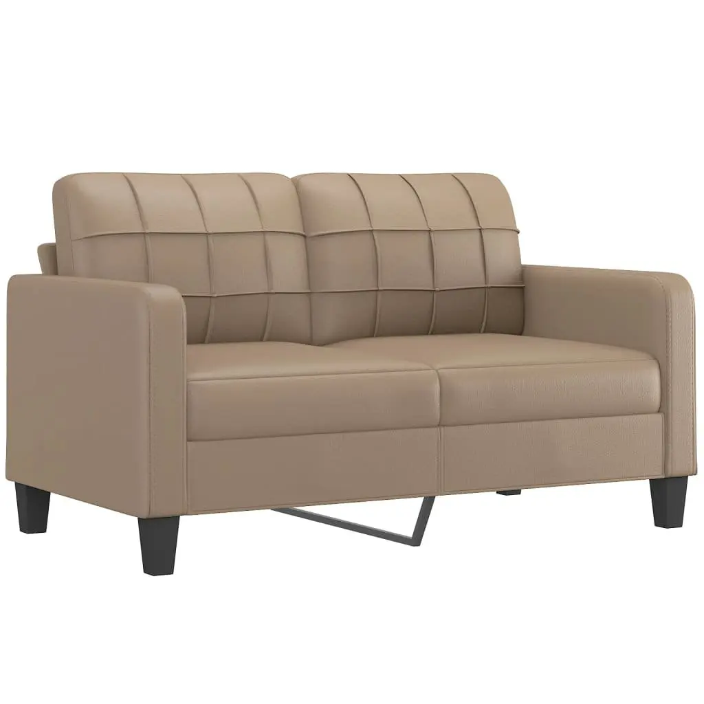 3 Piece Sofa Set in Brown Faux Leather