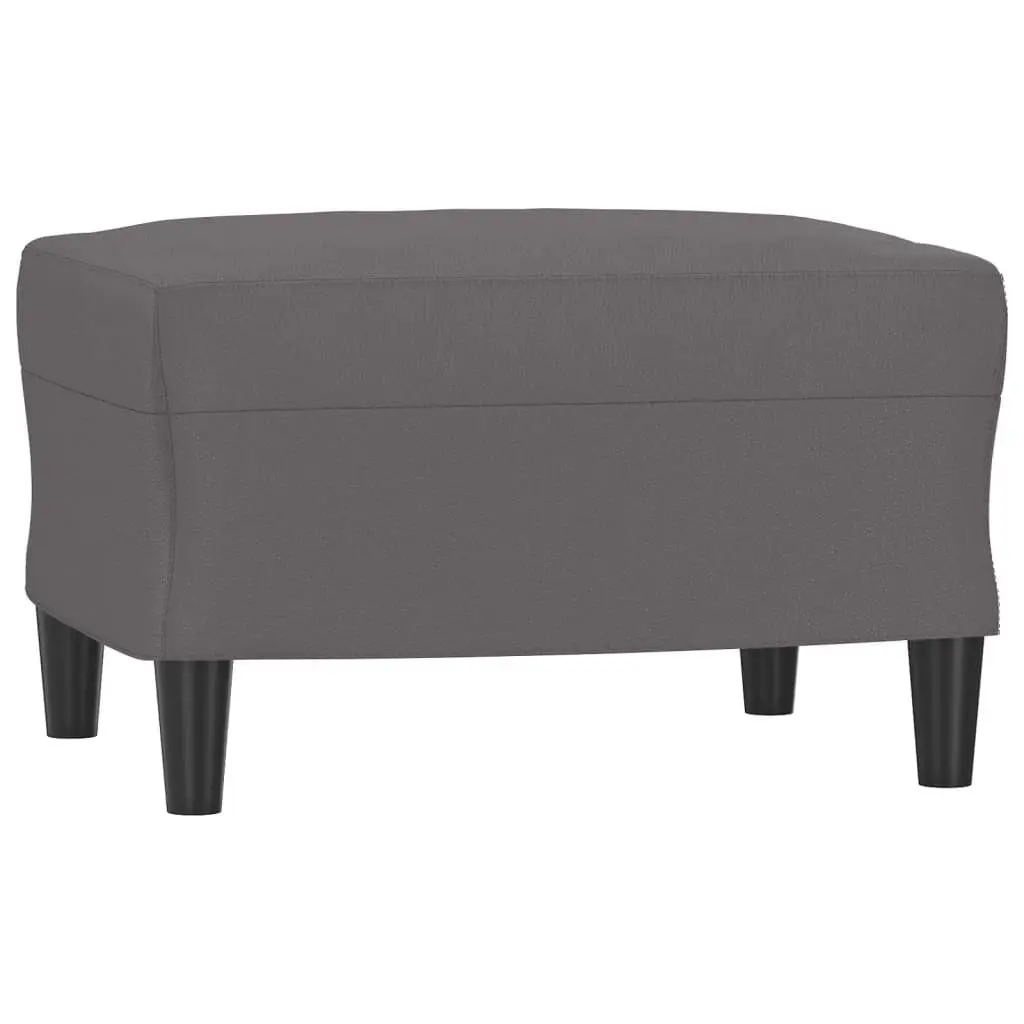 3 Piece Sofa Set Faux Leather Grey