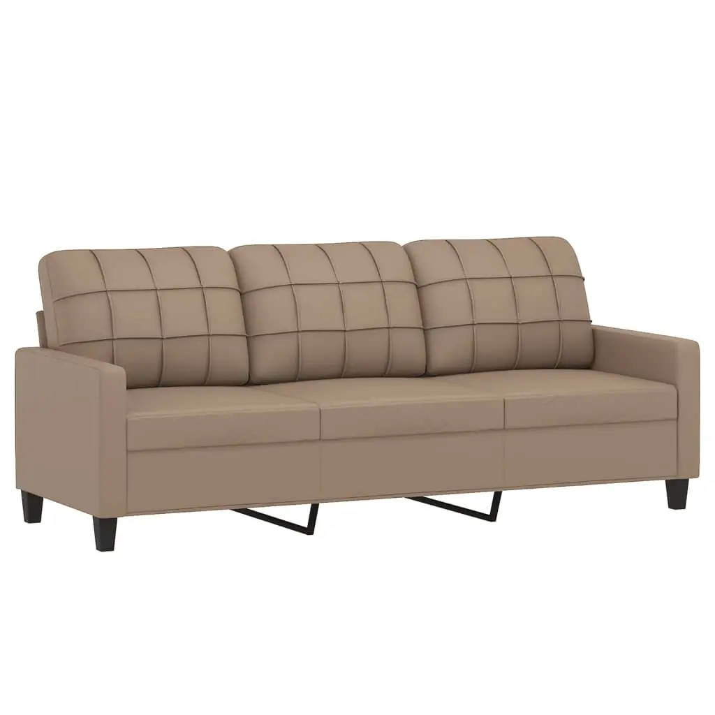 3 Piece Sofa Set with Pillows and Footstool