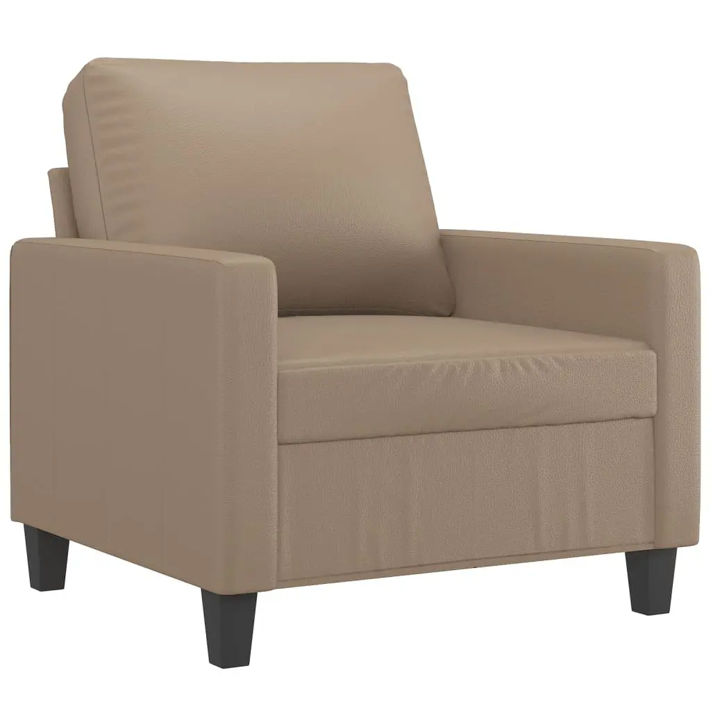 Brown Faux Leather 3 Piece Sectional Sofa Set