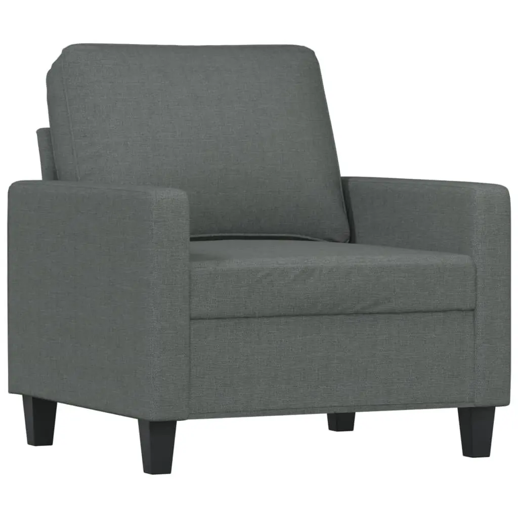 Grey Fabric 3 Piece Sofa Set for Living Rooms