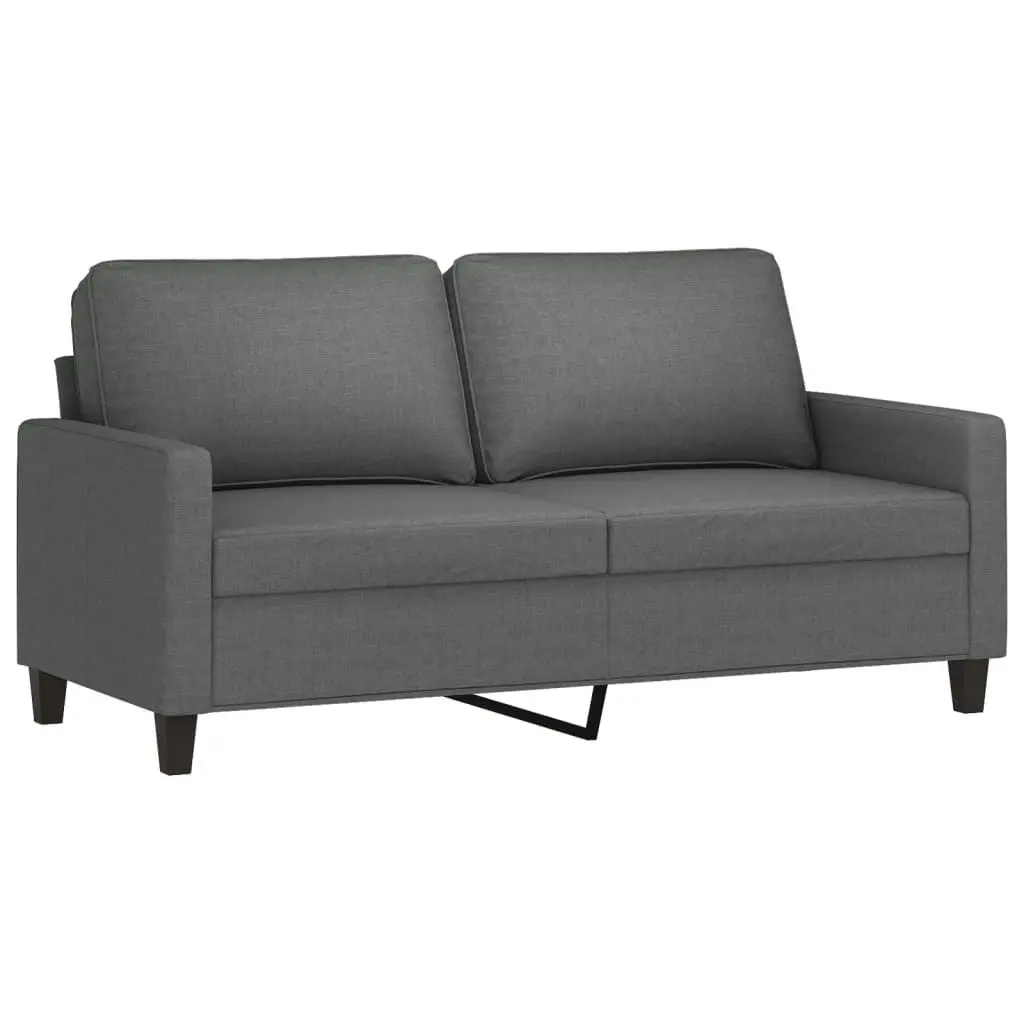Grey Fabric 2 Piece Lounge Suite with Cushions