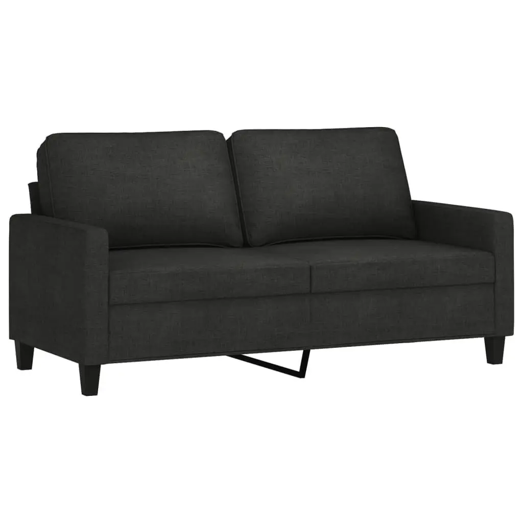 Black Fabric 2 Piece Sofa Set for Comfort