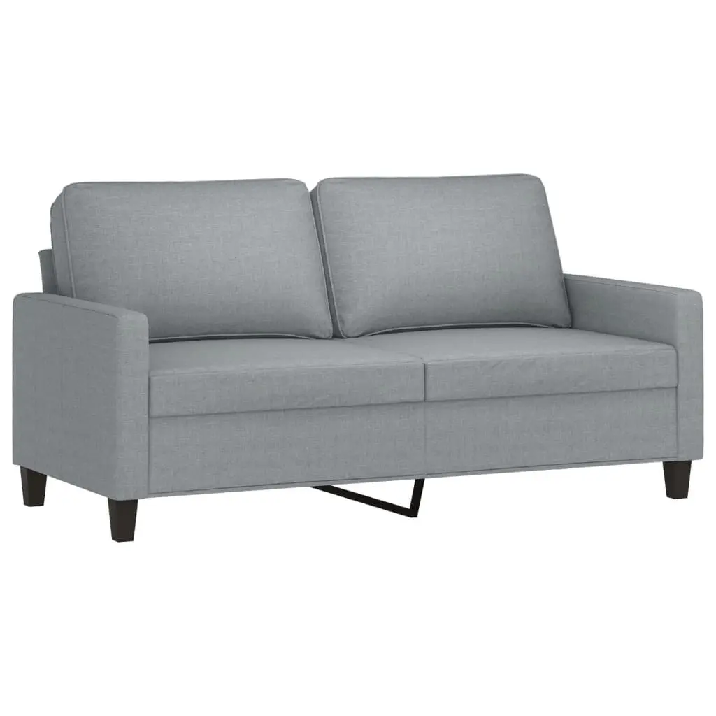 3 Piece Sofa Set Fabric Light Grey