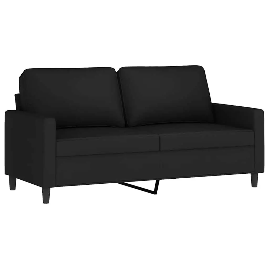 Sofa Set Velvet 2 Piece Black