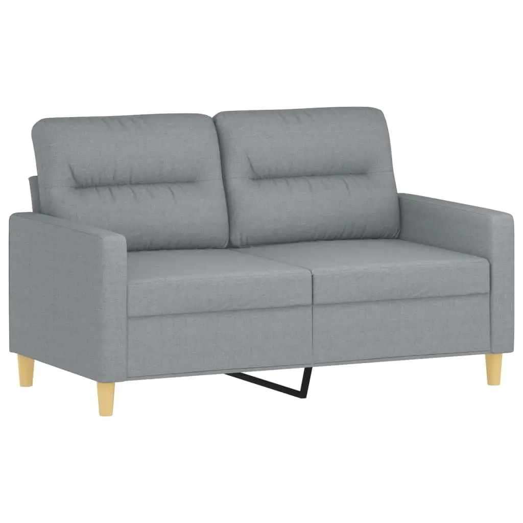 Sofa Set Fabric Grey 2 Piece Lounge Suite