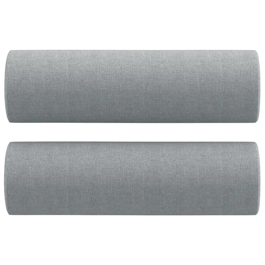 Grey Fabric 3 Piece Sofa Set with Footstool