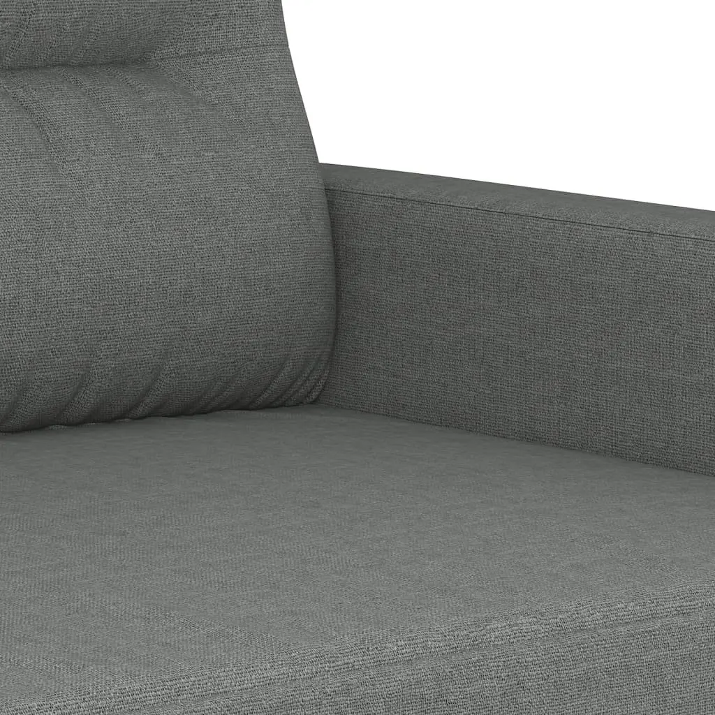 Grey Fabric 3 Piece Sofa Set with Pillows