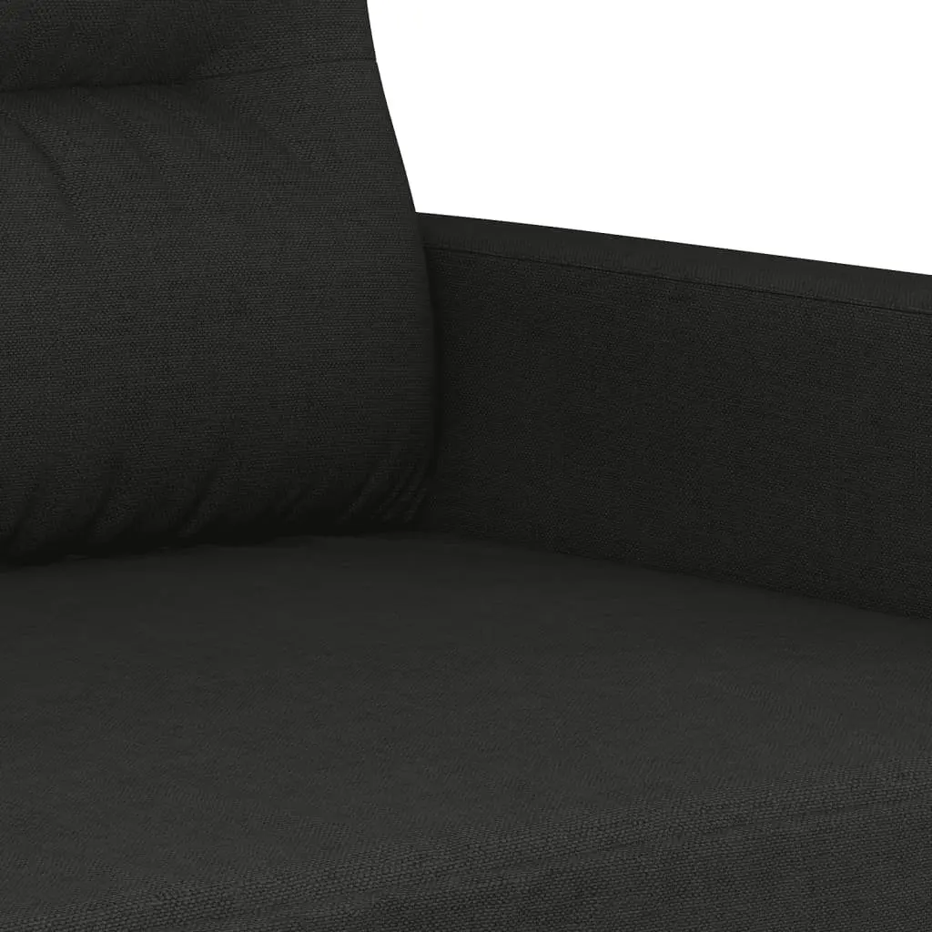 Black 2 Piece Sofa Set with Cushions