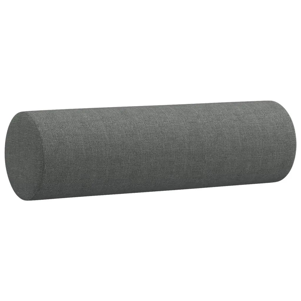 3 Piece Grey Sofa Set with Footstool & Pillows
