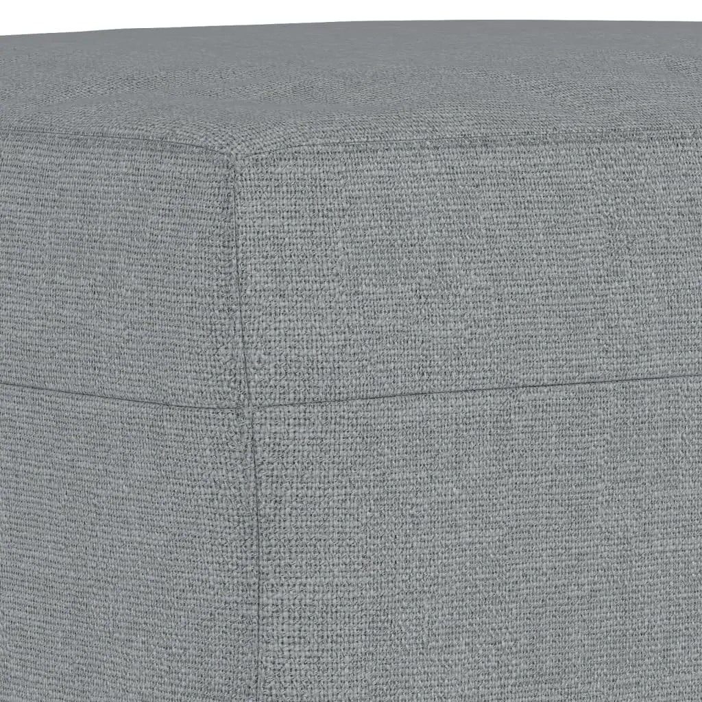 4 Piece Grey Sofa Set with Cushions and Footstool