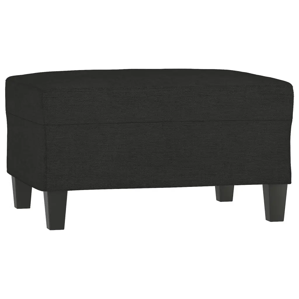 Sofa Set Fabric Black 4 Piece Living Room