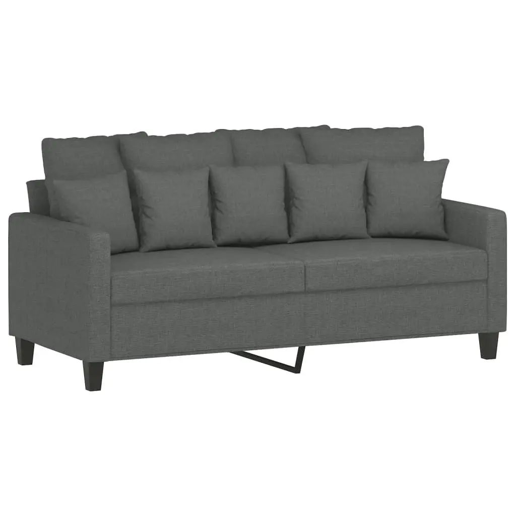 Sofa Set Fabric Grey 2 Piece