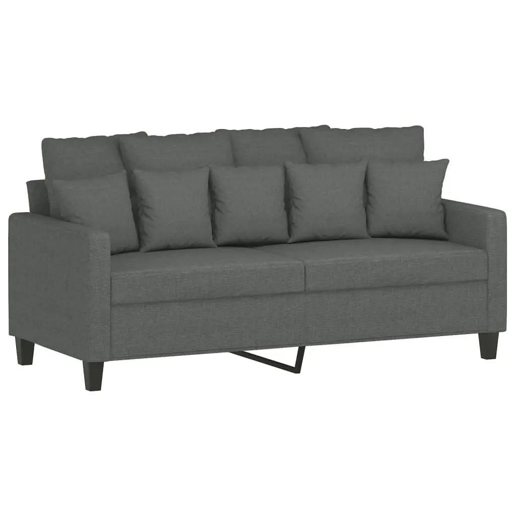 3 Piece Sofa Set Fabric Grey