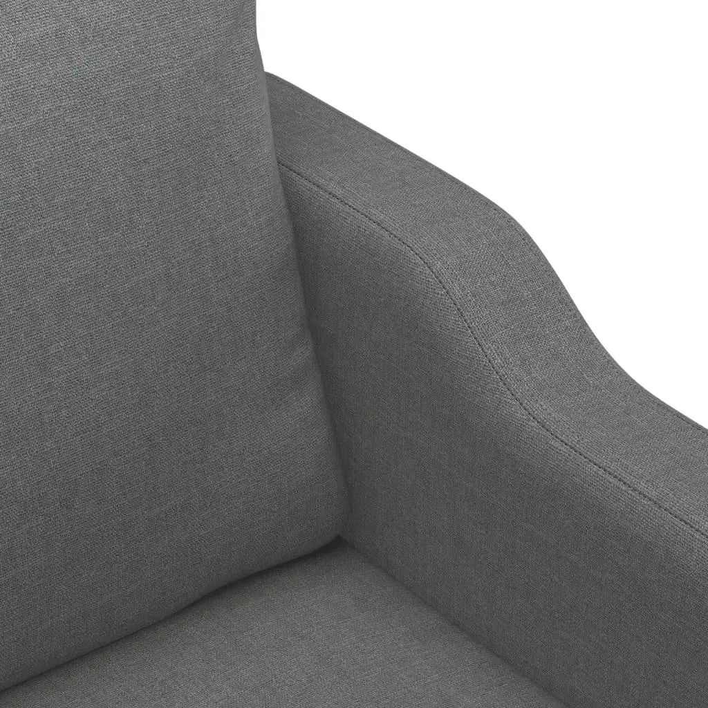 Sofa Set Fabric 4 Piece Grey Lounge Couch Armchair Footstool