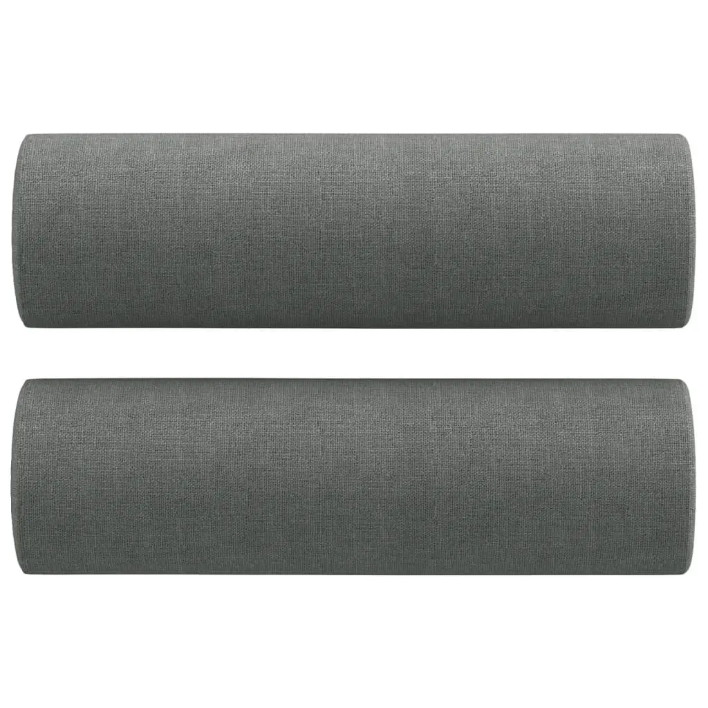 4 Piece Grey Fabric Sofa Set with Pillows