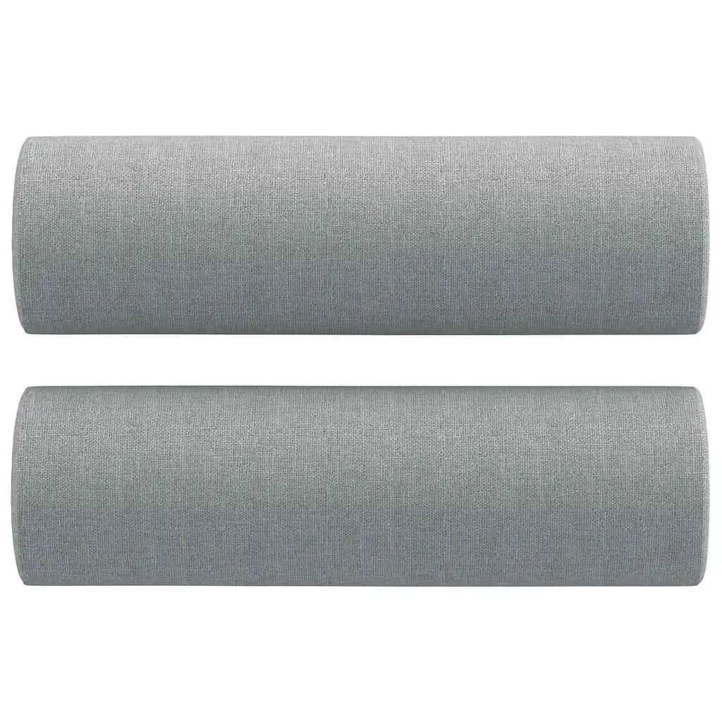 Grey Fabric 2 Piece Sofa Set with Pillows