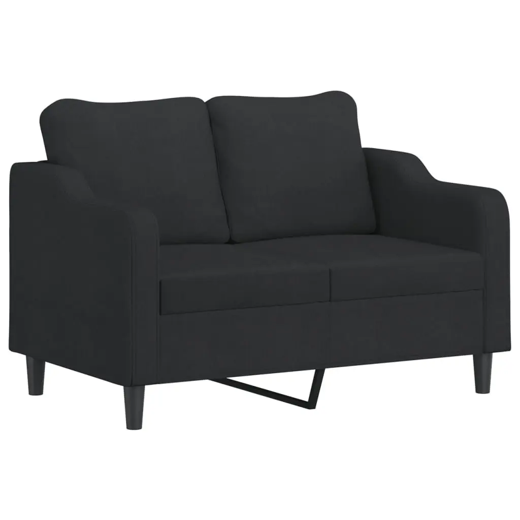 Sofa Set Fabric Black 2 Piece