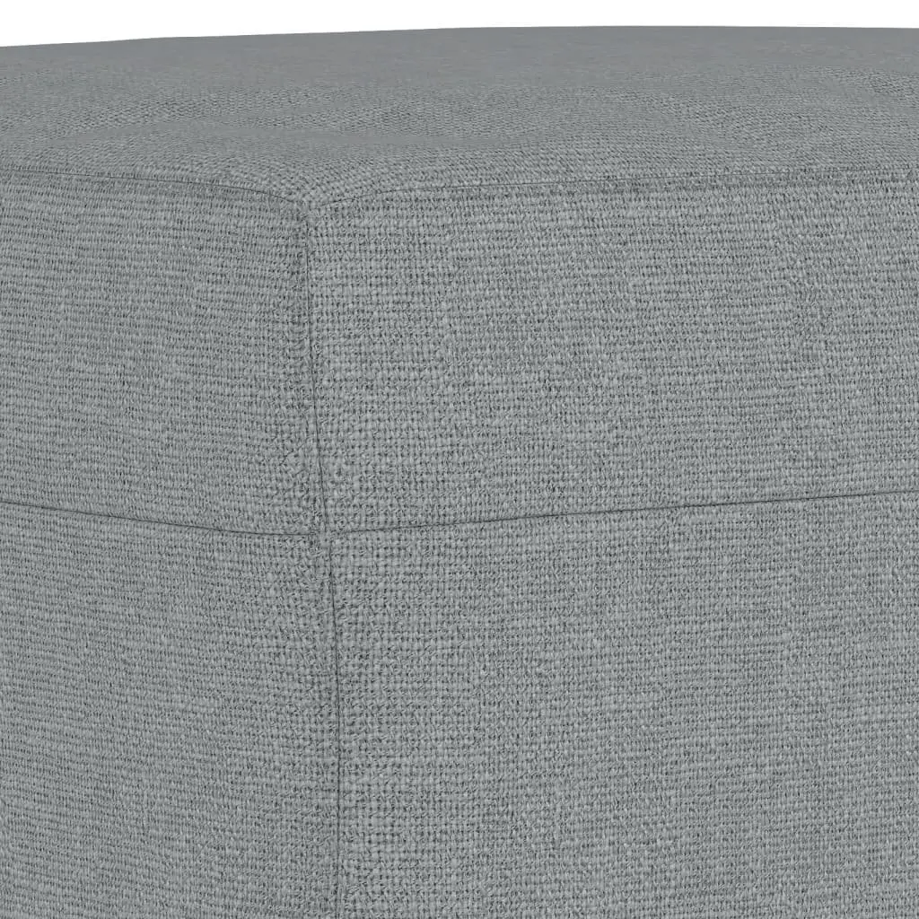 3 Piece Grey Fabric Sofa Set with Cushions