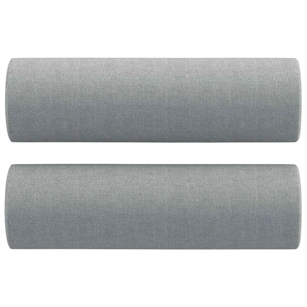 Sofa Set Fabric 2 Piece Light Grey