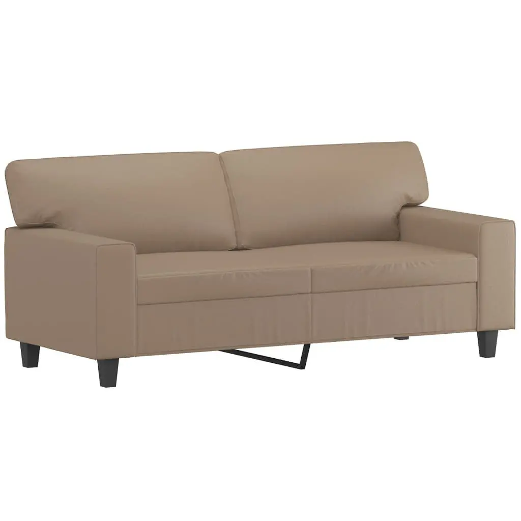 3 Piece Sofa Set Faux Leather Brown