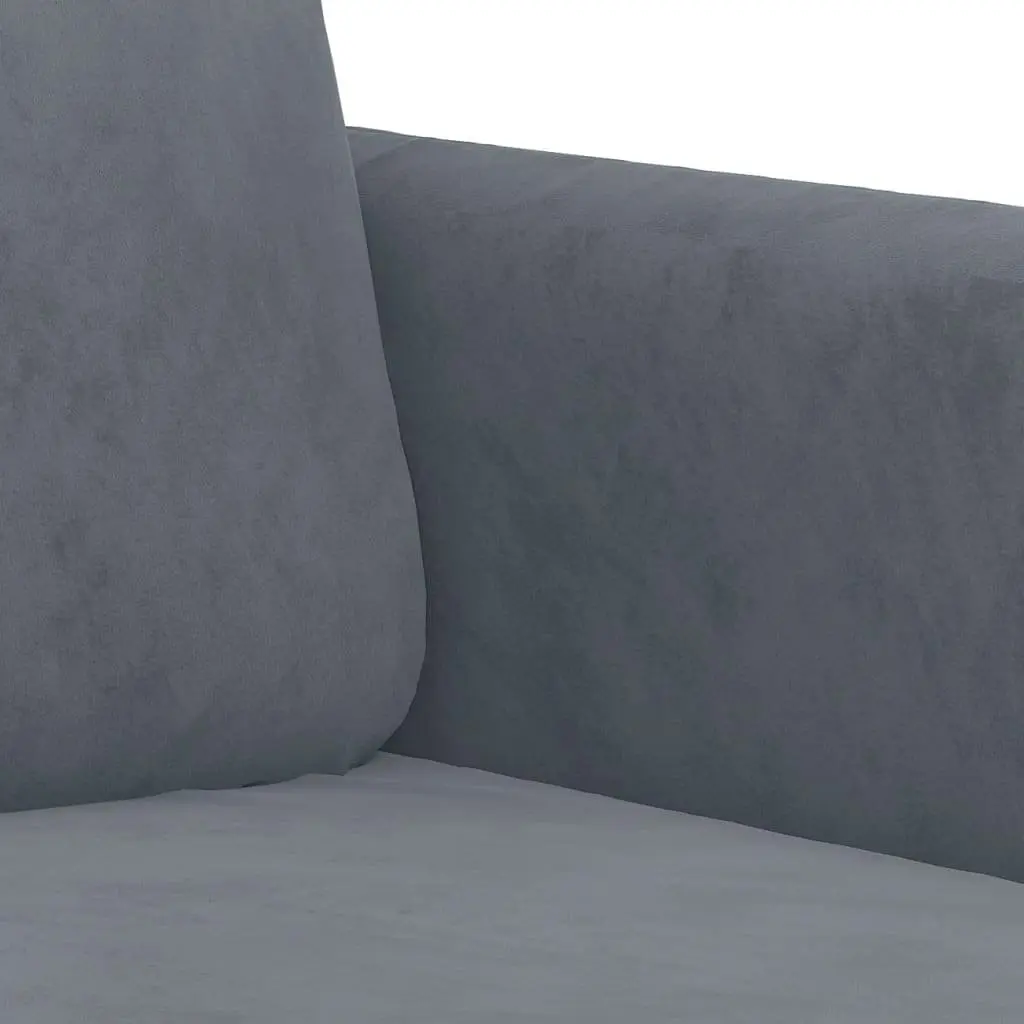 3 Piece Sofa Set Velvet Grey