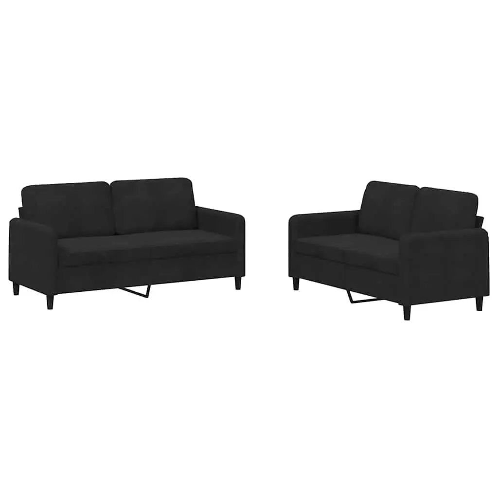 Black Velvet Sofa Set for Comfort and Style