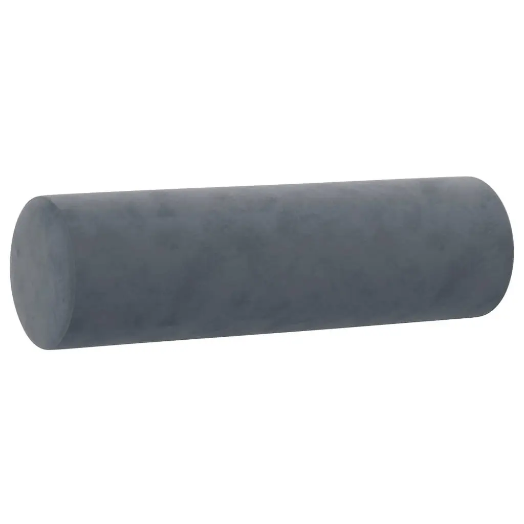 Sofa Set Velvet Grey 3 Piece with Pillows Footstool