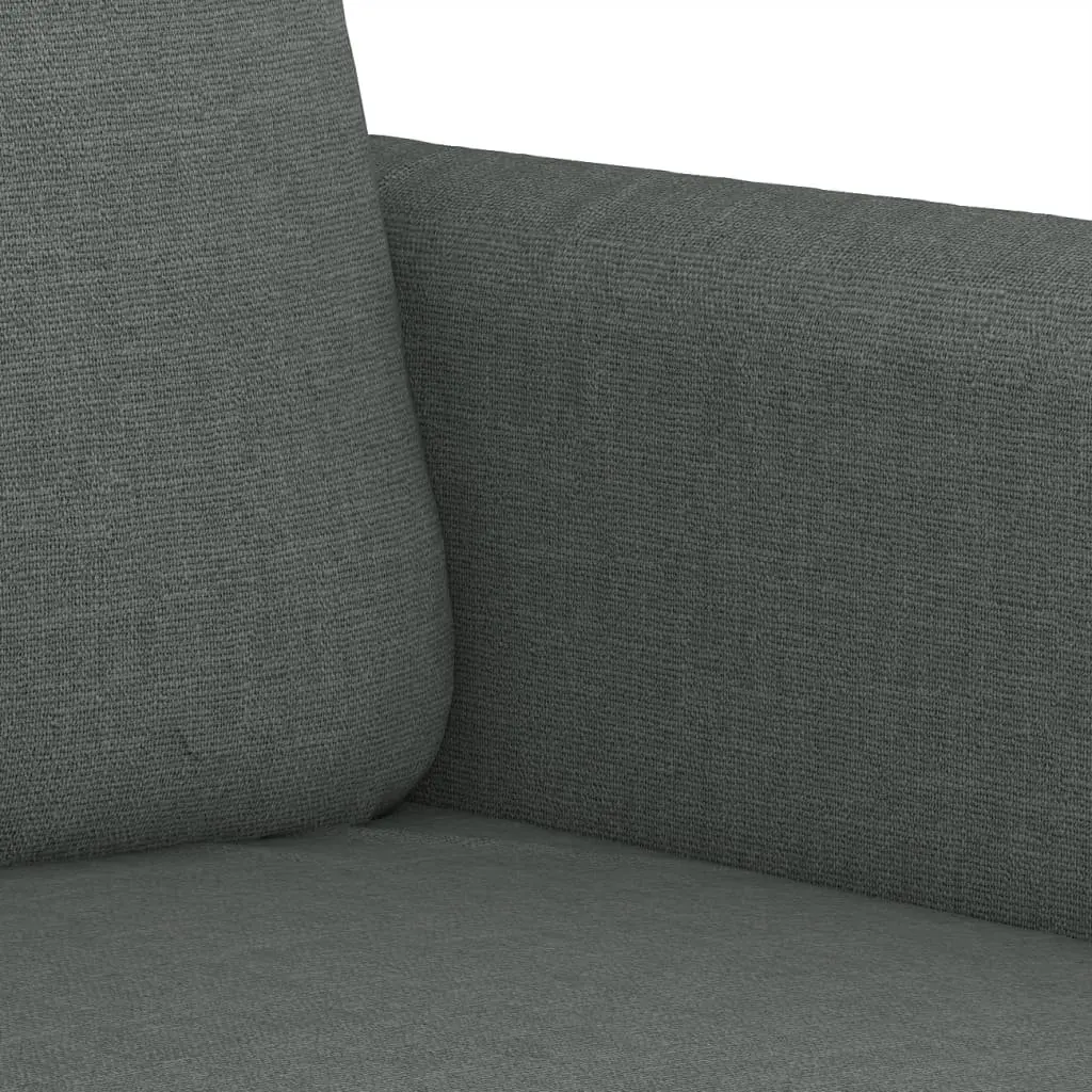 Sofa Set Fabric Grey 3 Piece