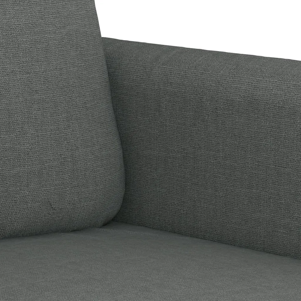 4 Piece Grey Fabric Sofa Set with Pillows