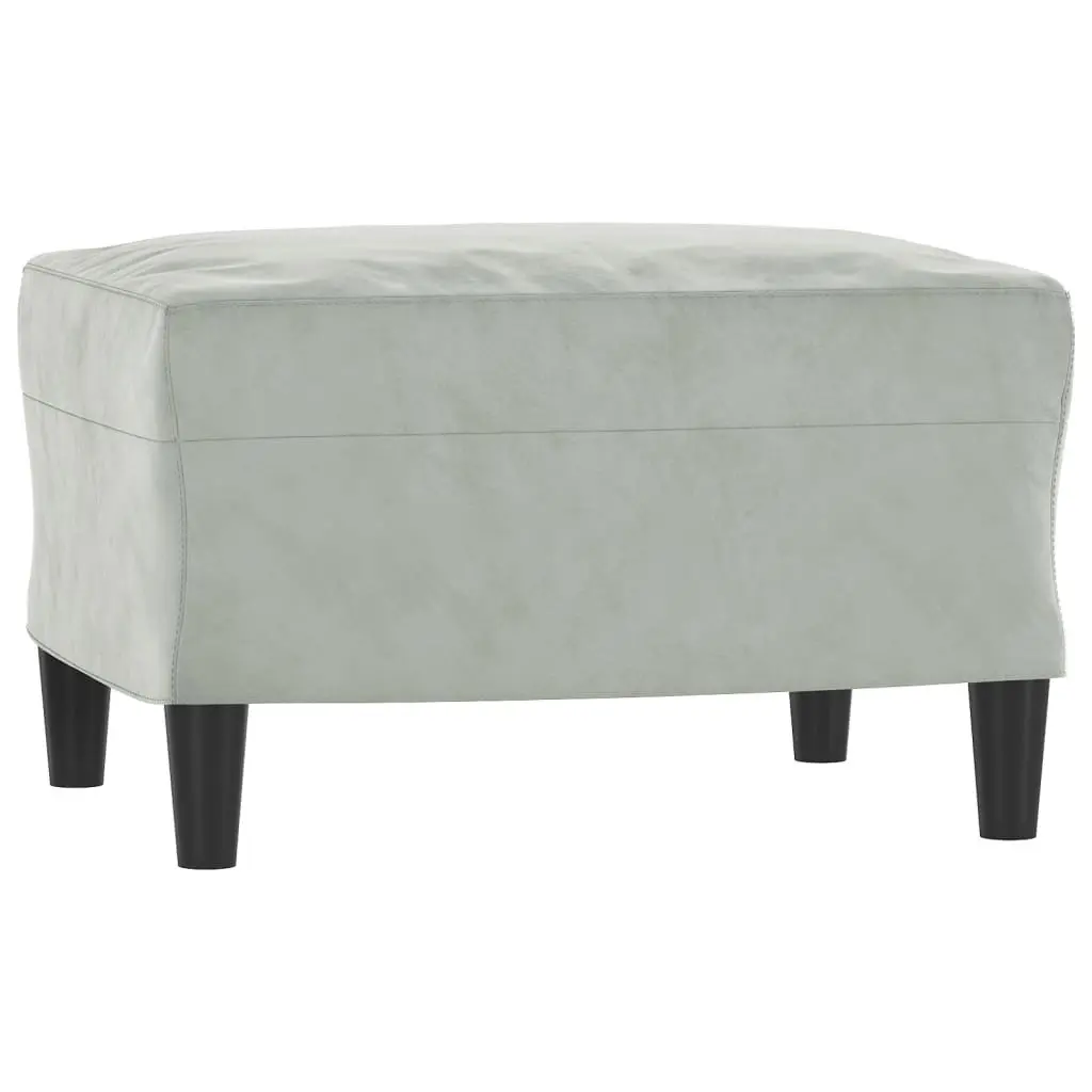 3 Piece Sofa Set Velvet Grey Lounge Suite