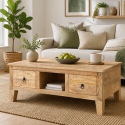 Stylish Coffee Table 100x55x40 cm with Storage Drawers