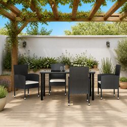 Stylish 5 Piece Garden Dining Set with Steel Frame