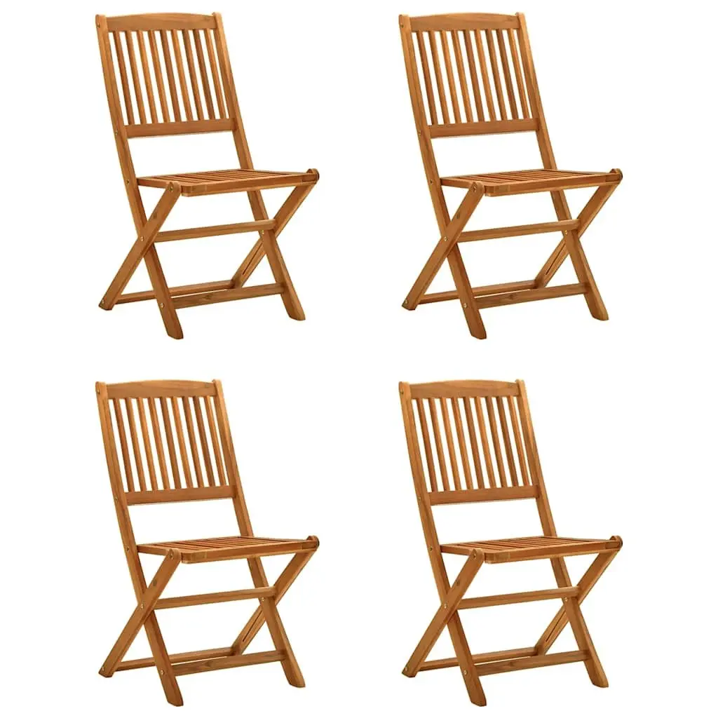Folding Table 5 Piece Garden Dining Set in Solid Acacia