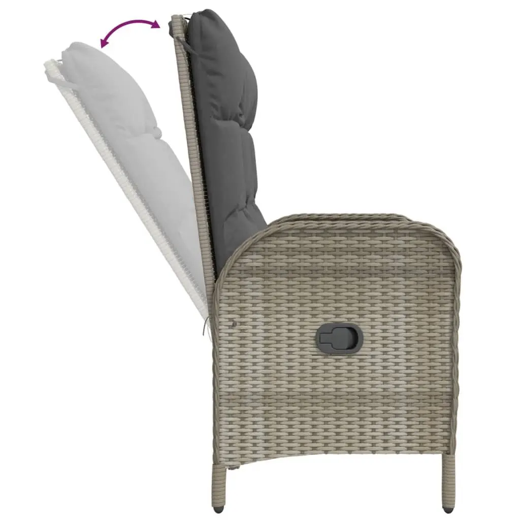 Grey Poly Rattan 2 Piece Outdoor Garden Dining Set