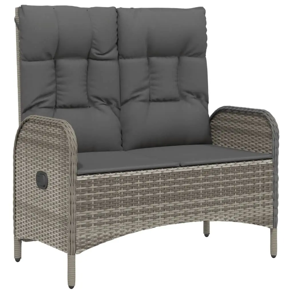 4 Piece Garden Dining Set with Cushions in Grey