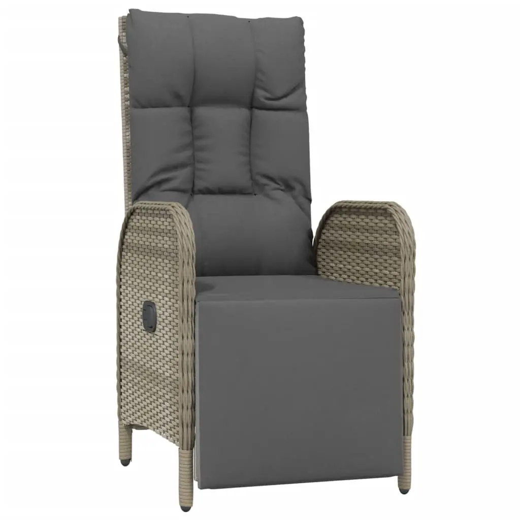4 Piece Garden Dining Set with Cushions in Grey