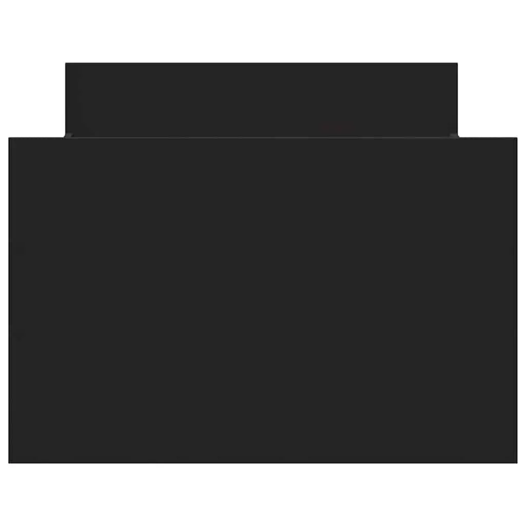 Black Bed Frame 90x190 cm with Storage Drawers