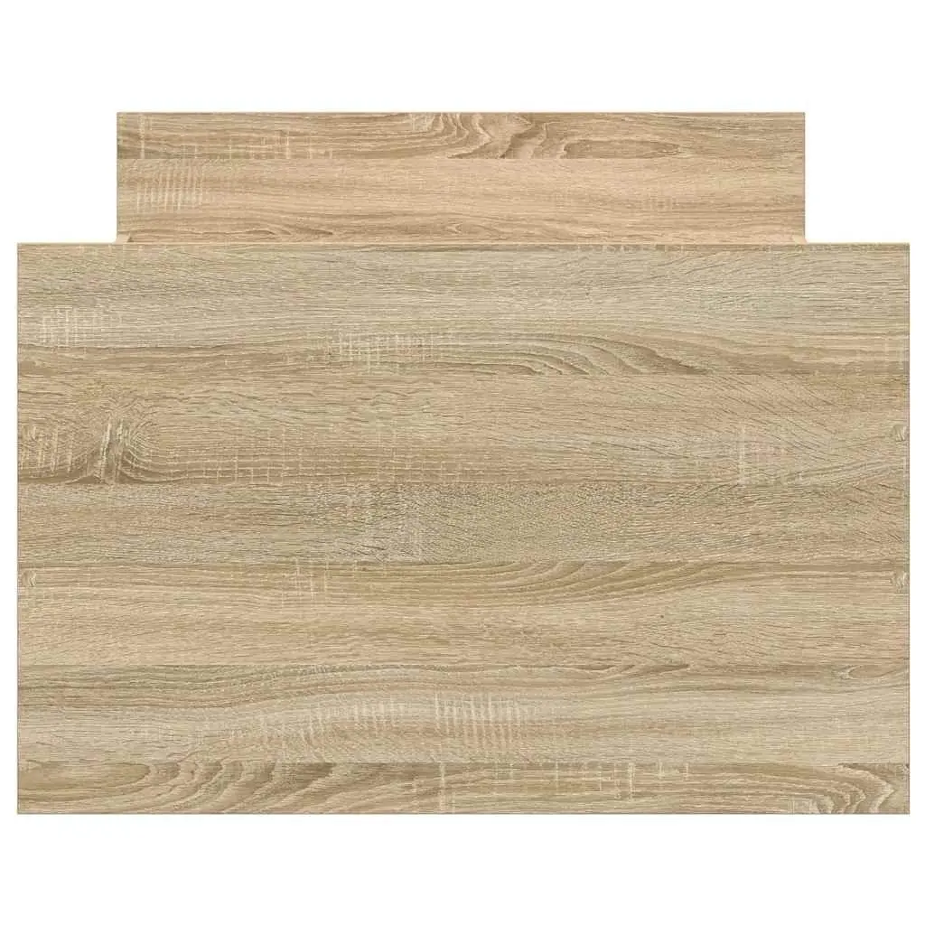 Brown Engineered Wood Bed Frame 90x190 cm with Storage