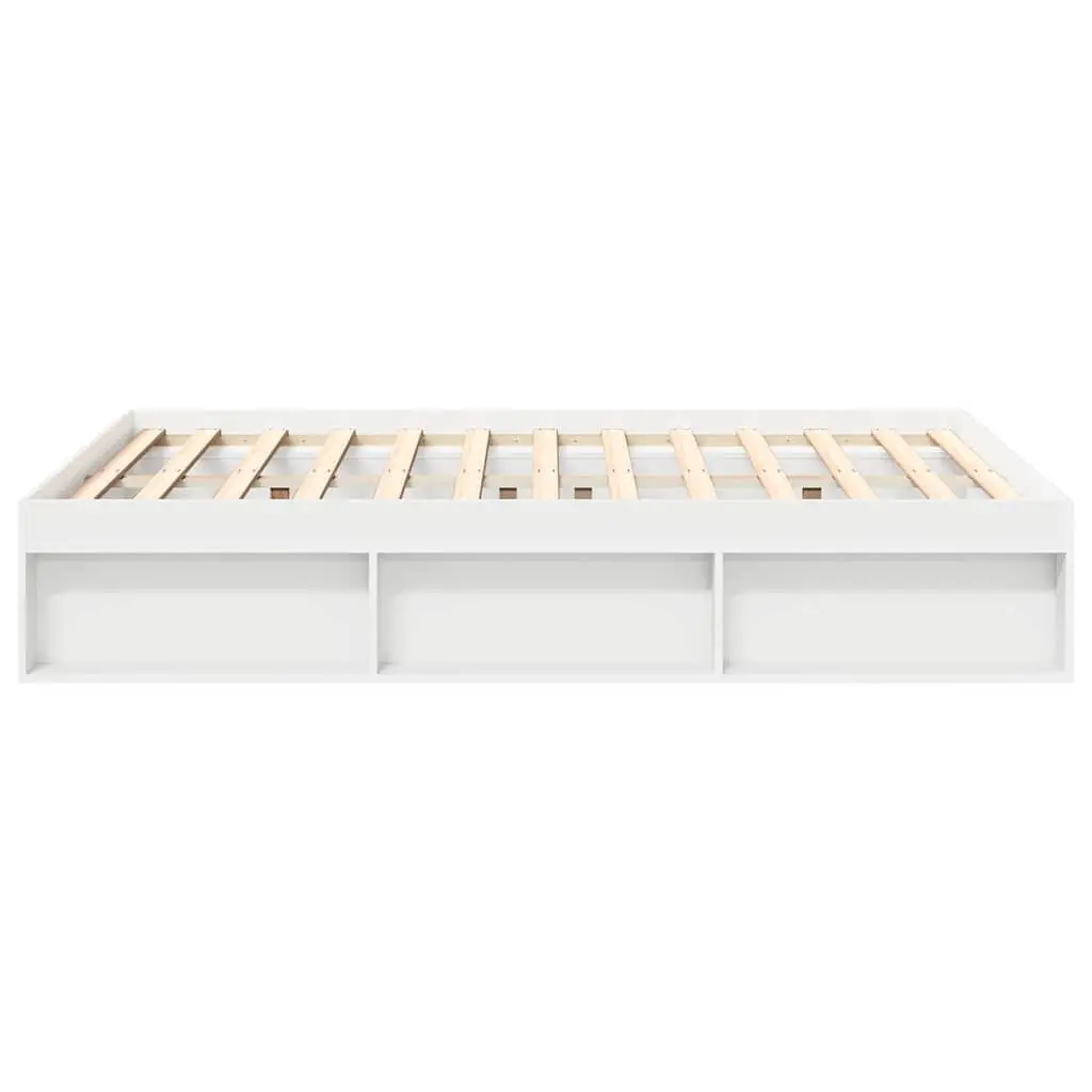 White Bed Frame with Storage 150x200 cm