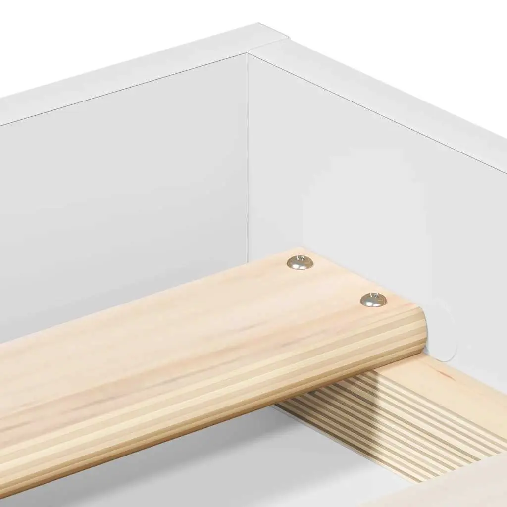 White Bed Frame with Storage 150x200 cm