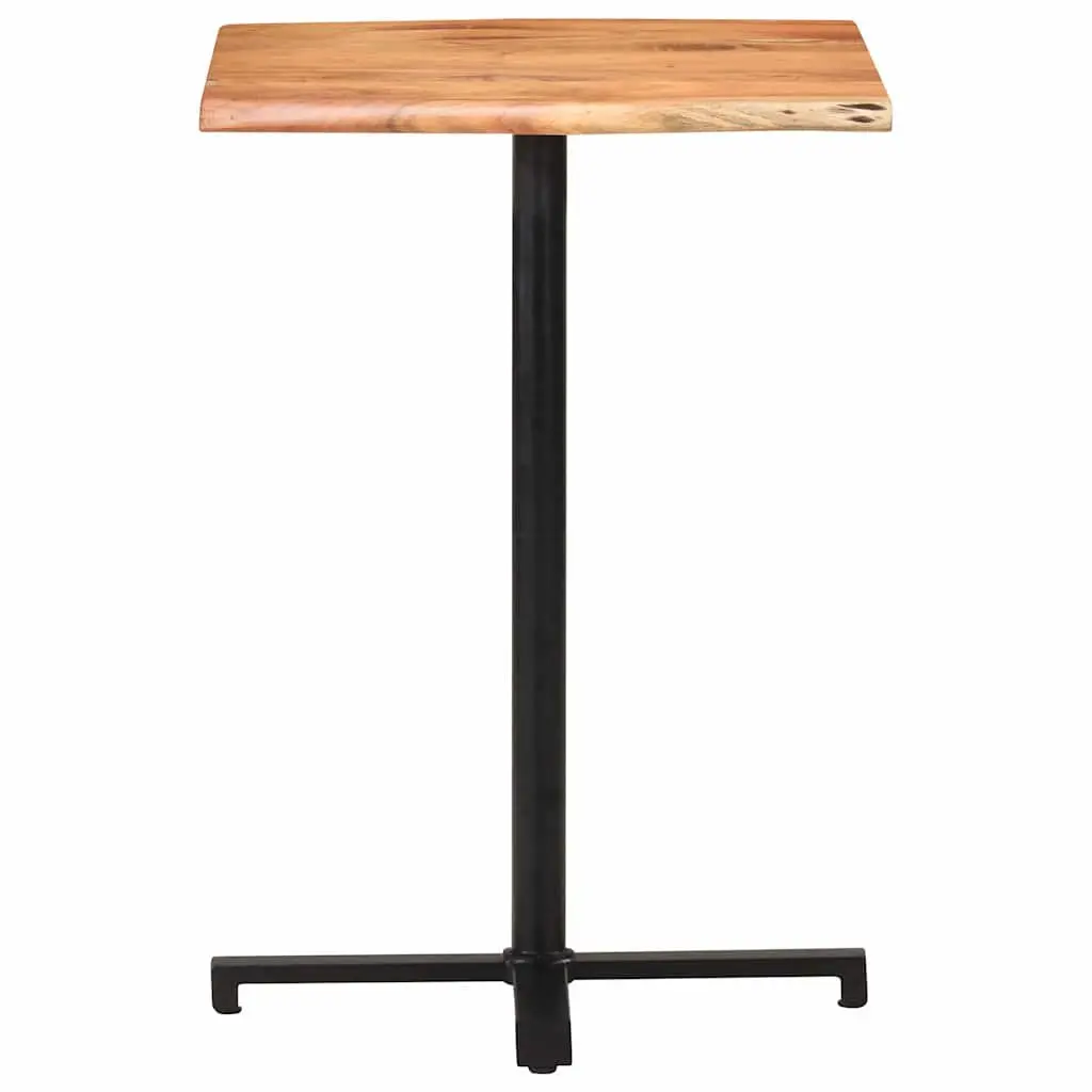 Solid Acacia Wood Bar Table with Live Edges 60x60x110cm