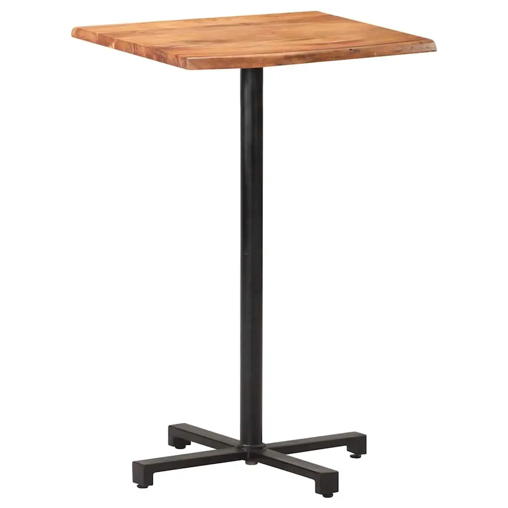 Solid Acacia Wood Bar Table with Live Edges 60x60x110cm