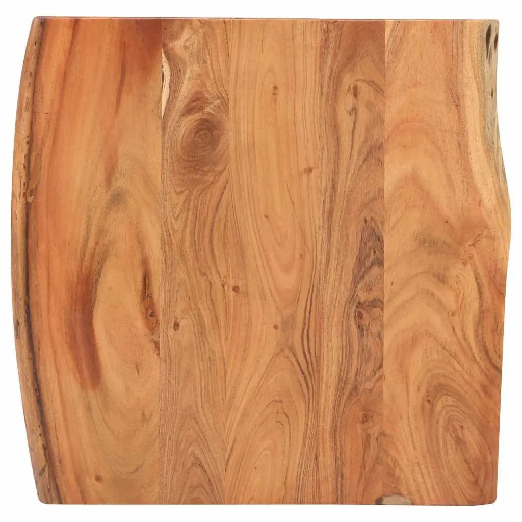 Solid Acacia Wood Bar Table with Live Edges 60x60x110cm