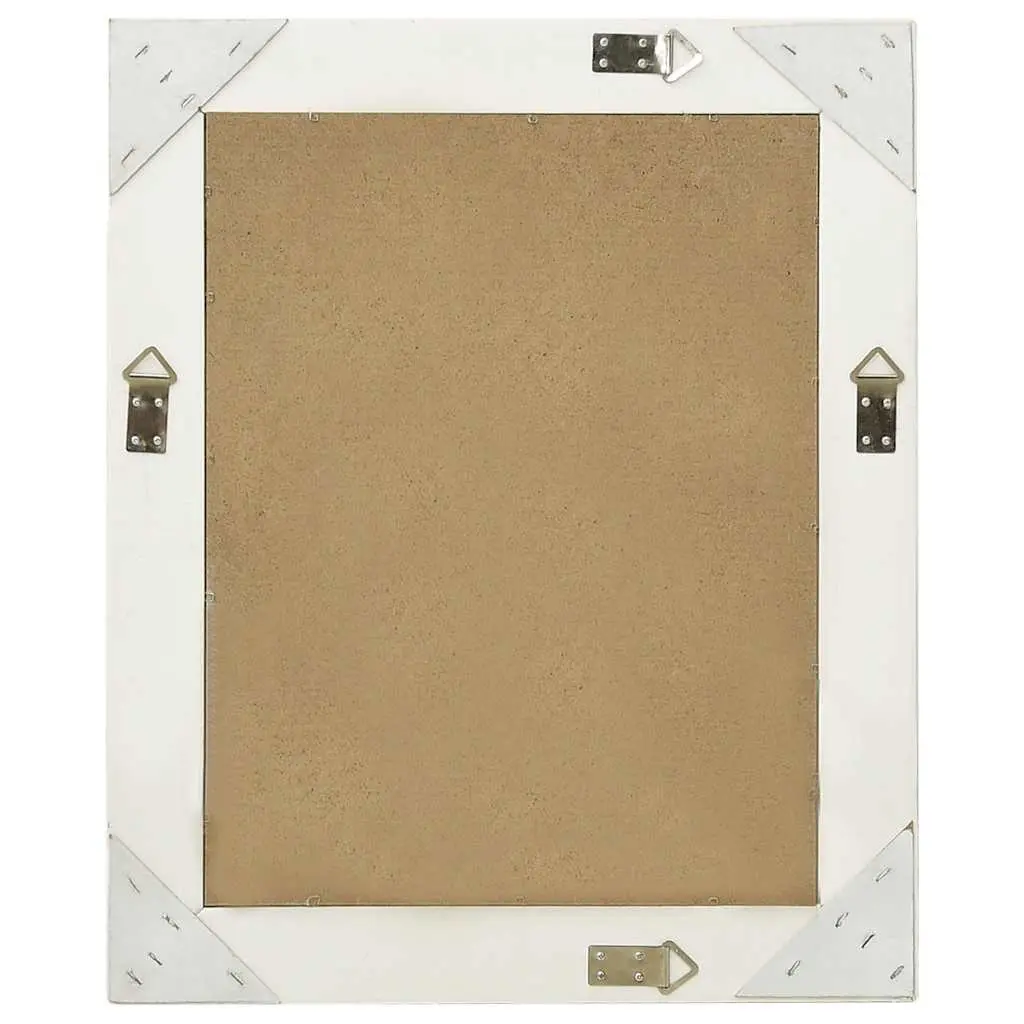 Ornate Baroque Style Wall Mirror 50x60 cm White Frame