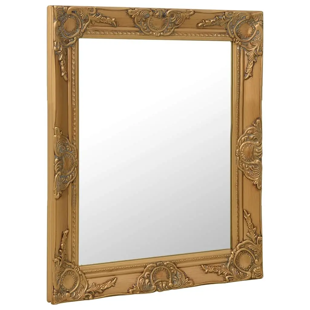 Wall Mirror Baroque Style 50x60 cm Gold Frame Decorative Home Decor