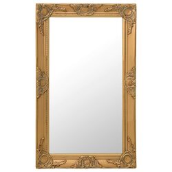 Gold Frame Ornate Wall Mirror in Baroque Style 50x80cm