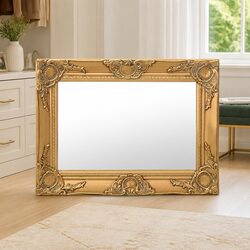 Baroque Wall Mirror 60x40 cm Gold Frame Ornate Home Decor Hanging