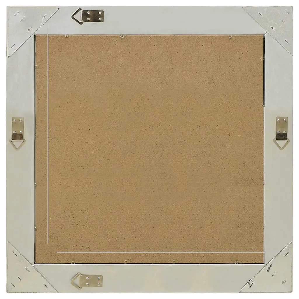 Wall Mirror Wooden Frame 60x60 cm Silver Baroque Style